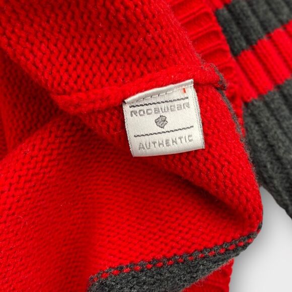 VINTAGE Rocawear Sweater Jacket Mens 3XL Knit Logo Pullover Zip Pockets Hip Hop - Picture 10 of 14